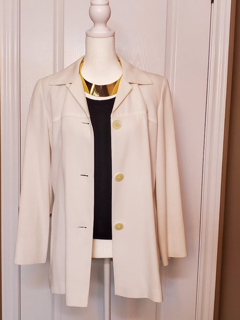 PROMOD French, flowing, white, light summer jacket